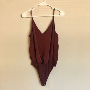 Burgundy bodysuit